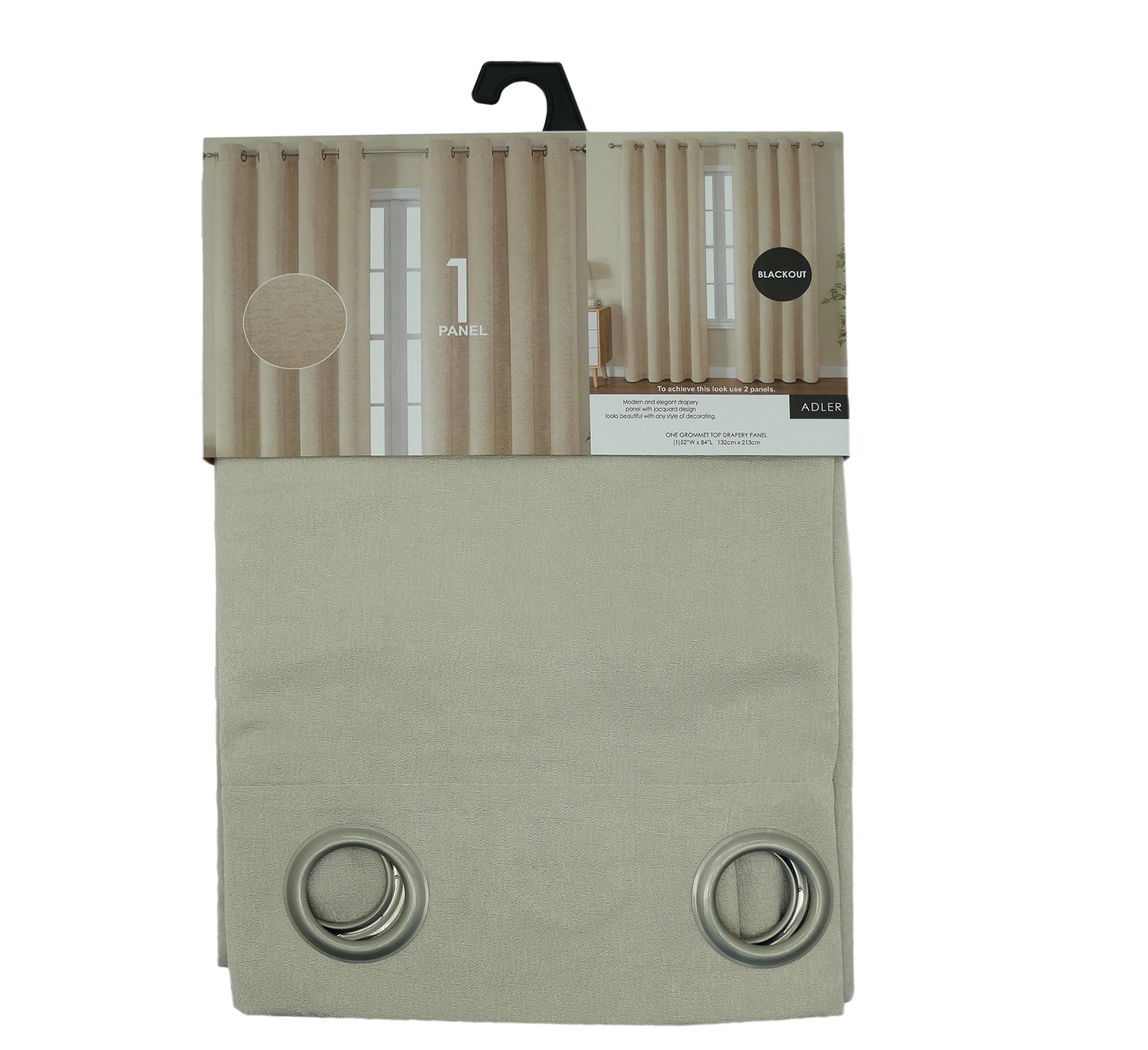 13559, Adler Blackout Panel 52X84 Beige