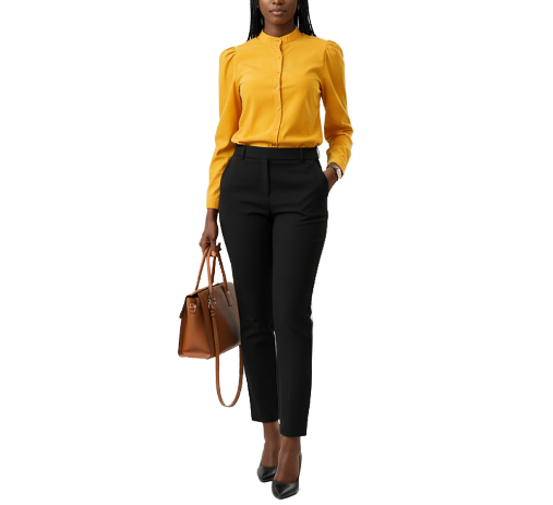 180620, Da Moda - Women's L/S Button-up Shirt (S-XL)