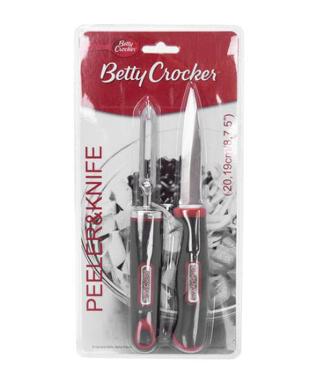 BC4011, Betty Crocker - 2Pc Peeler & Knife Set