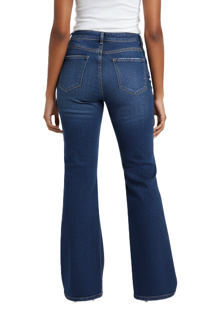 FJE154B, Foxy, Ladies Straight Cut Jeans 3-15 Dk Blue