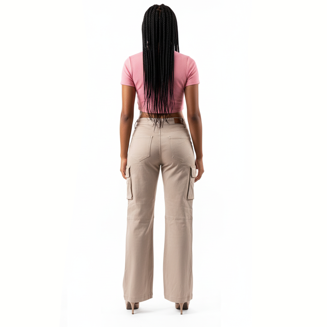 GUJ70591, Gusto Women's Cargo Jeans 3/4-15/30