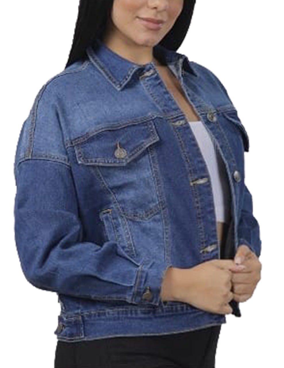 JEN224647, Studio X Ladies L/Sleeve Jeans Jacket S-XL