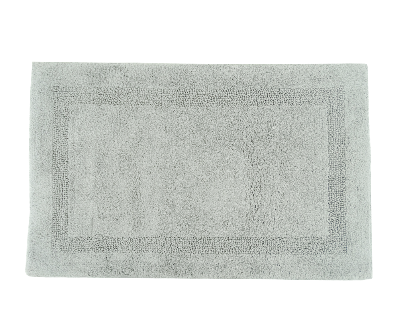 SRS44868, Wavely Hill, Vanya - 2Pc Cotton Bath Rugs (17x24 + 21x32) Silver