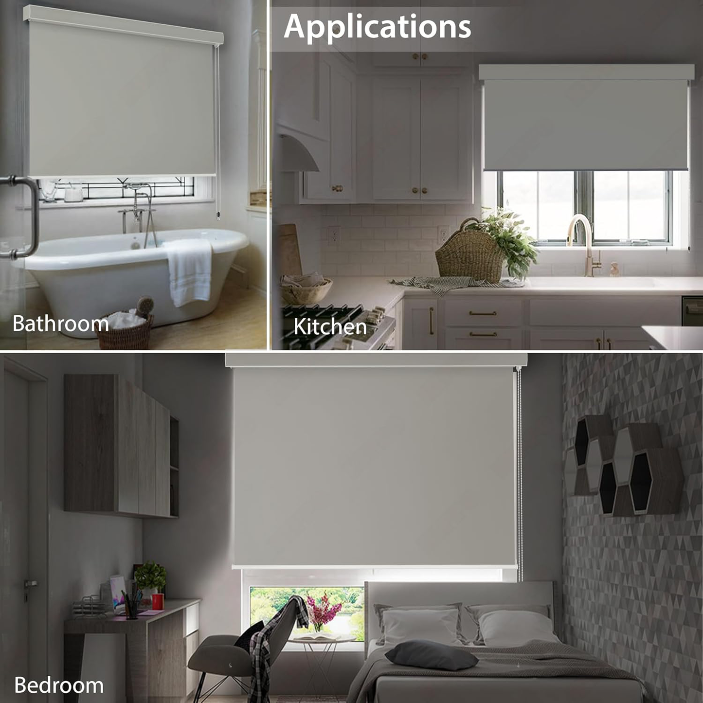 P034991X1833928FW, Bahit - Blackout Roller Shade - 91X183CM