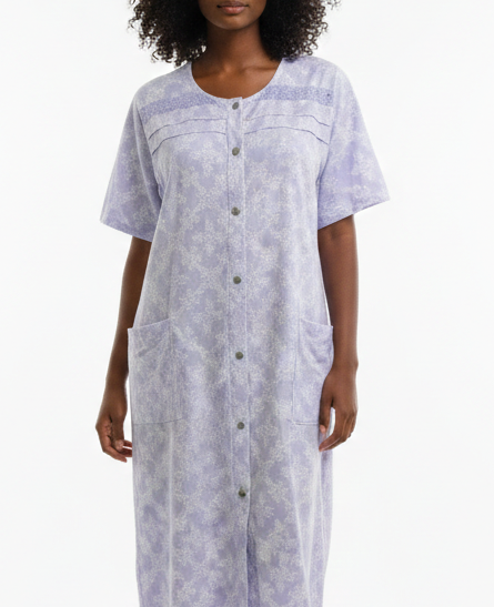 MOFG32XJV, Ladies Nightgown W/Snaps Floral