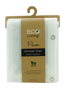 001808, Eco Living, Peva Shower Liner-Clear