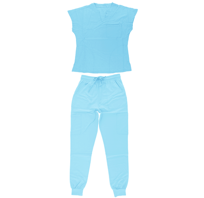 1397, Scrubaid, 4-Way Stretch 2pc Scrubs Jogger Pants Set S-2XL