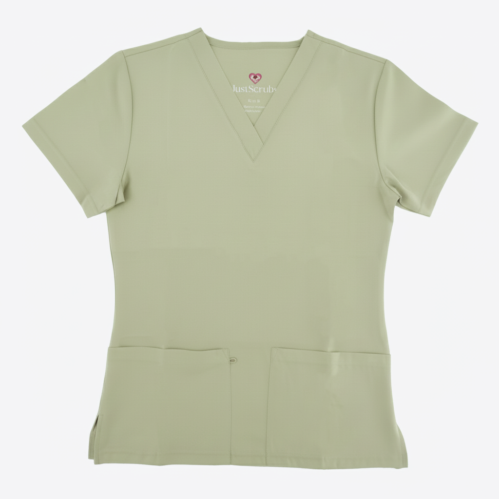 1502, Just Scrub, 4-Way Stretch Jogger Scrub 2pc Set V-Neck & Cargo Pants S-2XL - Khaki
