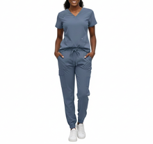 1514, Just Scrub, 4-Way 2pc Stretch Scrubs Jogger 2Pocket Top S-2XL Set