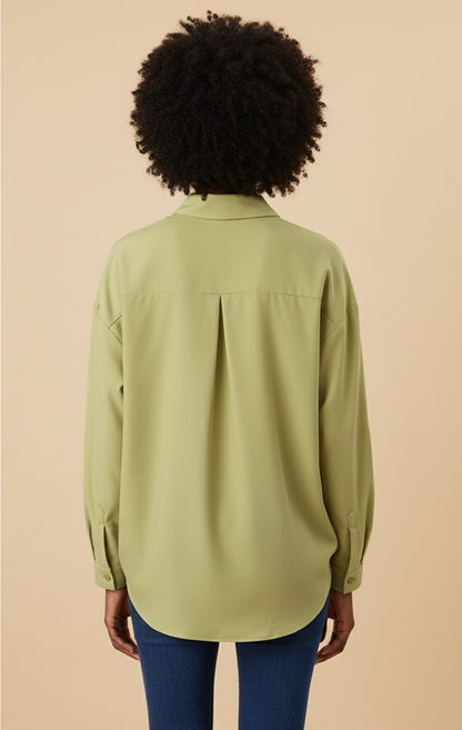 180478M, Da Moda - Women's L/S Button-up Shirt (L-3XL)