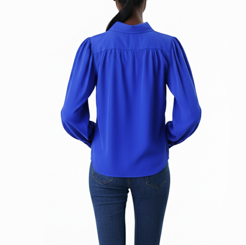 180566, Da Moda - Women's L/S Blouse (S-XL)