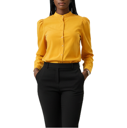 180620, Da Moda - Women's L/S Button-up Shirt (S-XL)