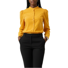 180620, Da Moda - Women's L/S Button-up Shirt (S-XL)