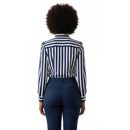 180704, Da Moda - Women's L/S Button-up Shirt