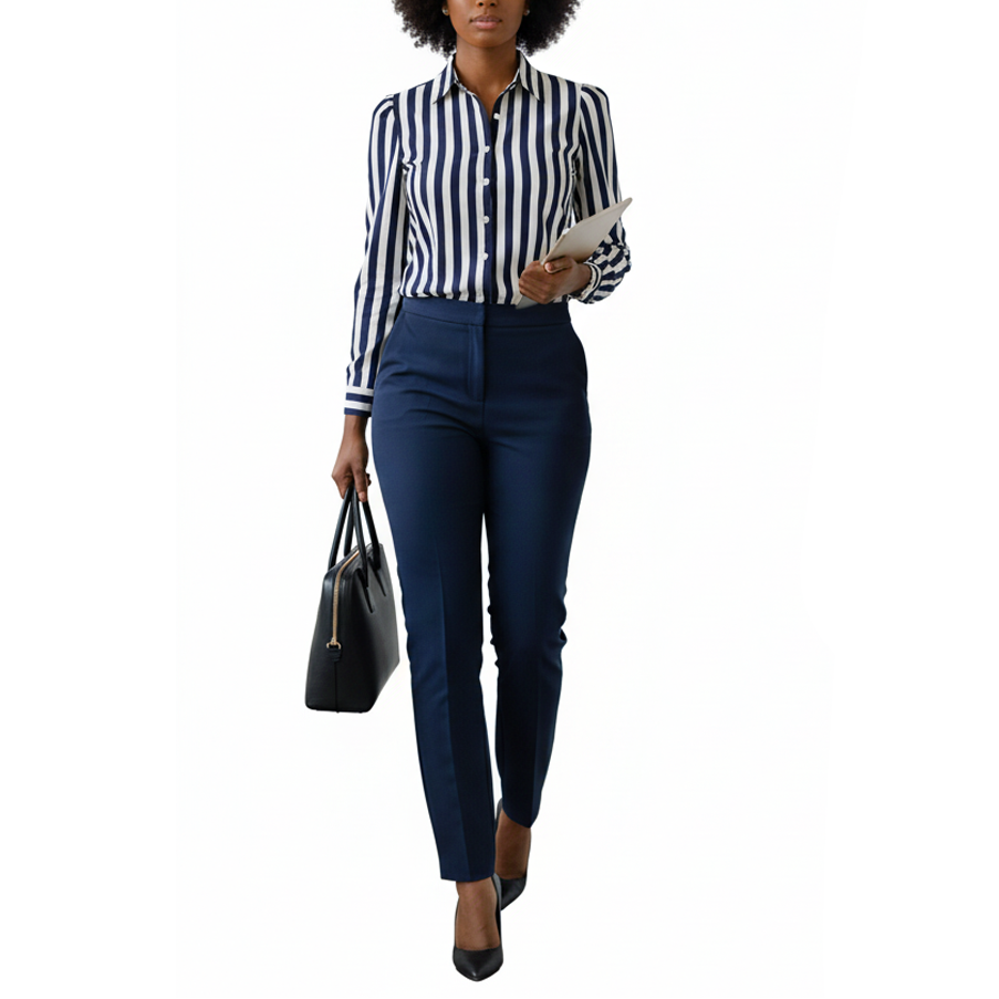 180704, Da Moda - Women's L/S Button-up Shirt