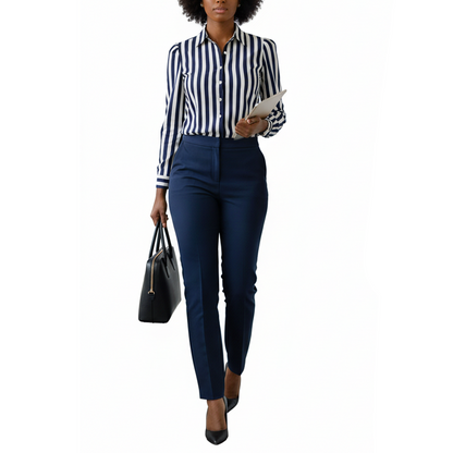 180704, Da Moda - Women's L/S Button-up Shirt