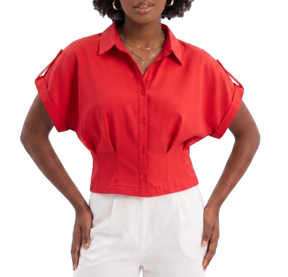 181668, Da Moda - Women's Capped Sleeve Blouse