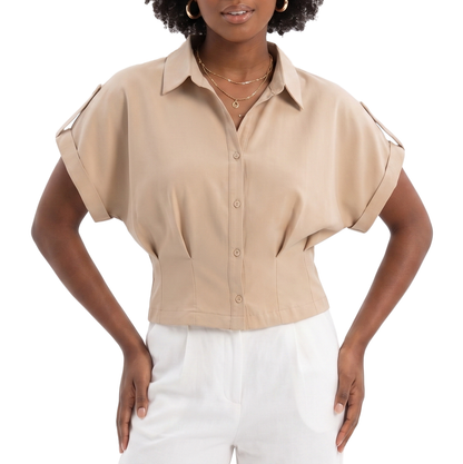 181668, Da Moda - Women's Capped Sleeve Blouse