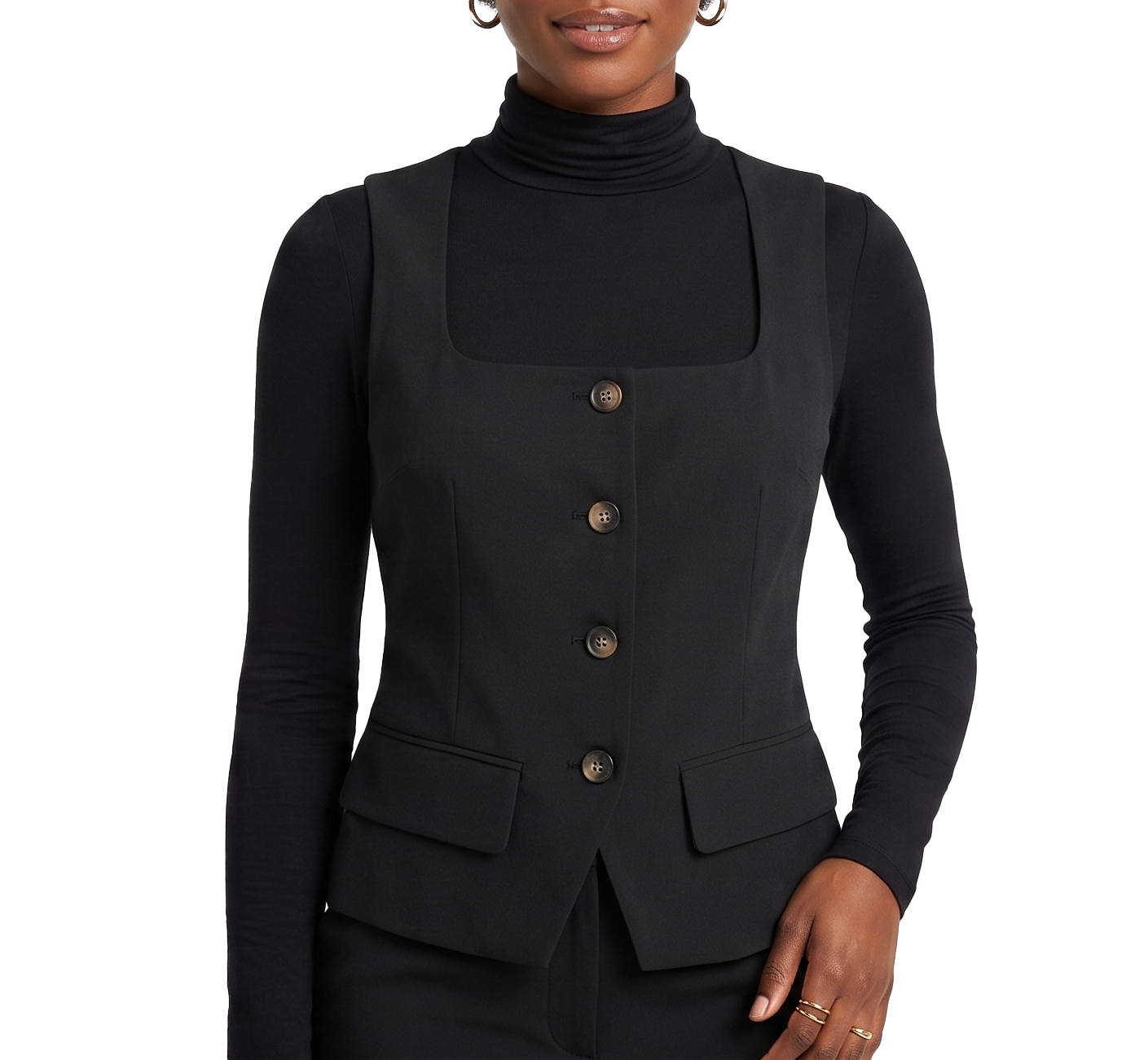 181719, DA Moda - Women's Sleeveless Square Neck Top