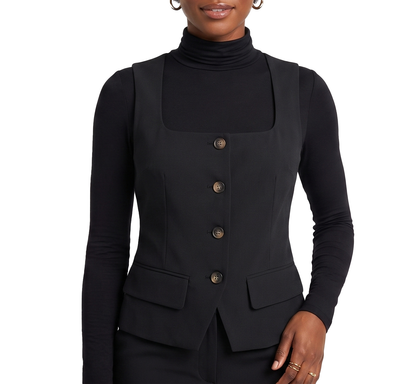 181719, DA Moda - Women's Sleeveless Square Neck Top