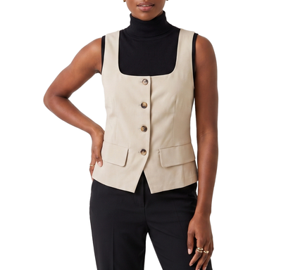 181719, DA Moda - Women's Sleeveless Square Neck Top