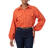 181784, Da Moda - Women's L/S Crop Top Blouse