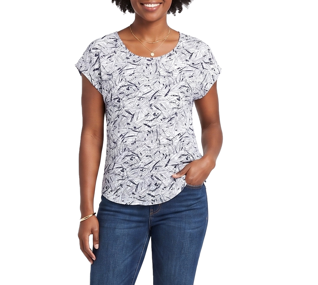 181789, Da Moda - Women's Cap Sleeve Blouse