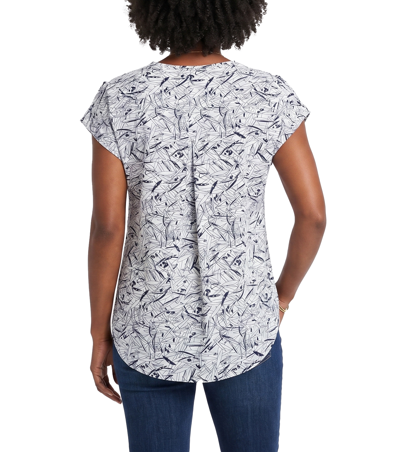 181789, Da Moda - Women's Cap Sleeve Blouse