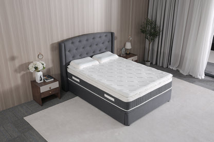 QSM004, Ekhaya Design King Mattress 193x203x30cm Hybrid Pocketed Springs + Memory Foam