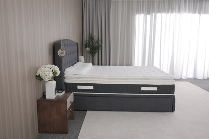 QSM004, Ekhaya Design King Mattress 193x203x30cm Hybrid Pocketed Springs + Memory Foam