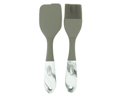 2302666, Kitchen Details - 2Pc Silicone Spatula & Brush Set