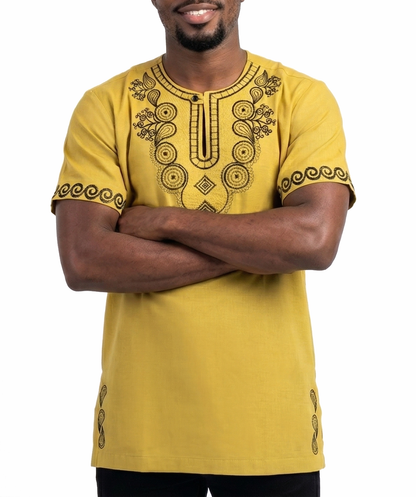 2329-AFRICAN, African Print Dashiki Shirts for Men (M-2XL)