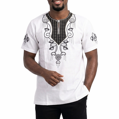 2329-AFRICAN, African Print Dashiki Shirts for Men (M-2XL)