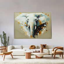 2936210, Elephant Framed Canvas Wall Art - 28" x 28" (71cm x 71cm)