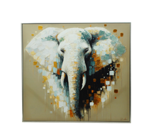 2936210, Elephant Framed Canvas Wall Art - 28" x 28" (71cm x 71cm)