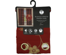 31607, Urban Interior - Dover Curtain Panel 52X84 Burgundy