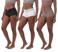 3PKBL1717, Lady Princess, 3PK Lace Boy Leg Panties