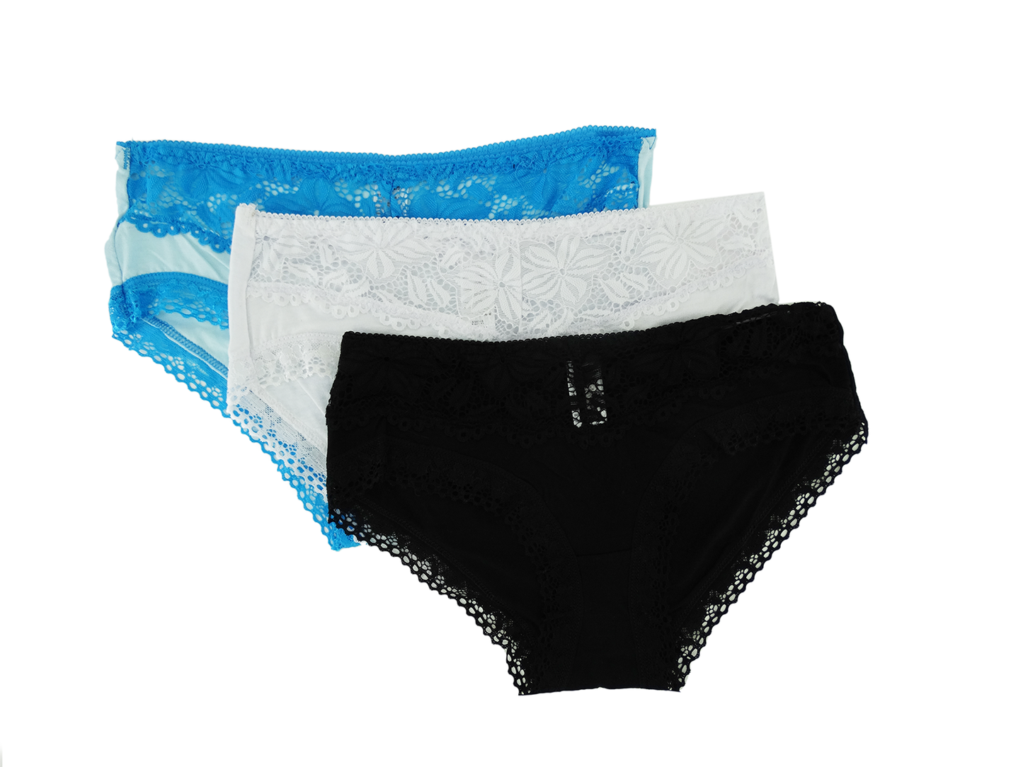 3PKBL0561, Lady Princess, 3pk Boyleg Panties W/Lace
