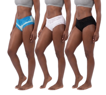 3PKBL0561, Lady Princess, 3pk Boyleg Panties W/Lace