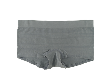 3PKBL1688, Lady Princess, 3pk Boyleg Ribbed Panties Gun Metal