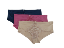 3PKBL1769, Lady Princess, 3PK Microfibre Boyleg Panties