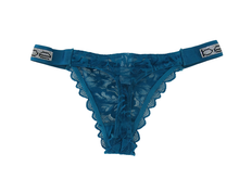3PKT1145, BEBE, 3pk Lace Thong Deep Lagoon