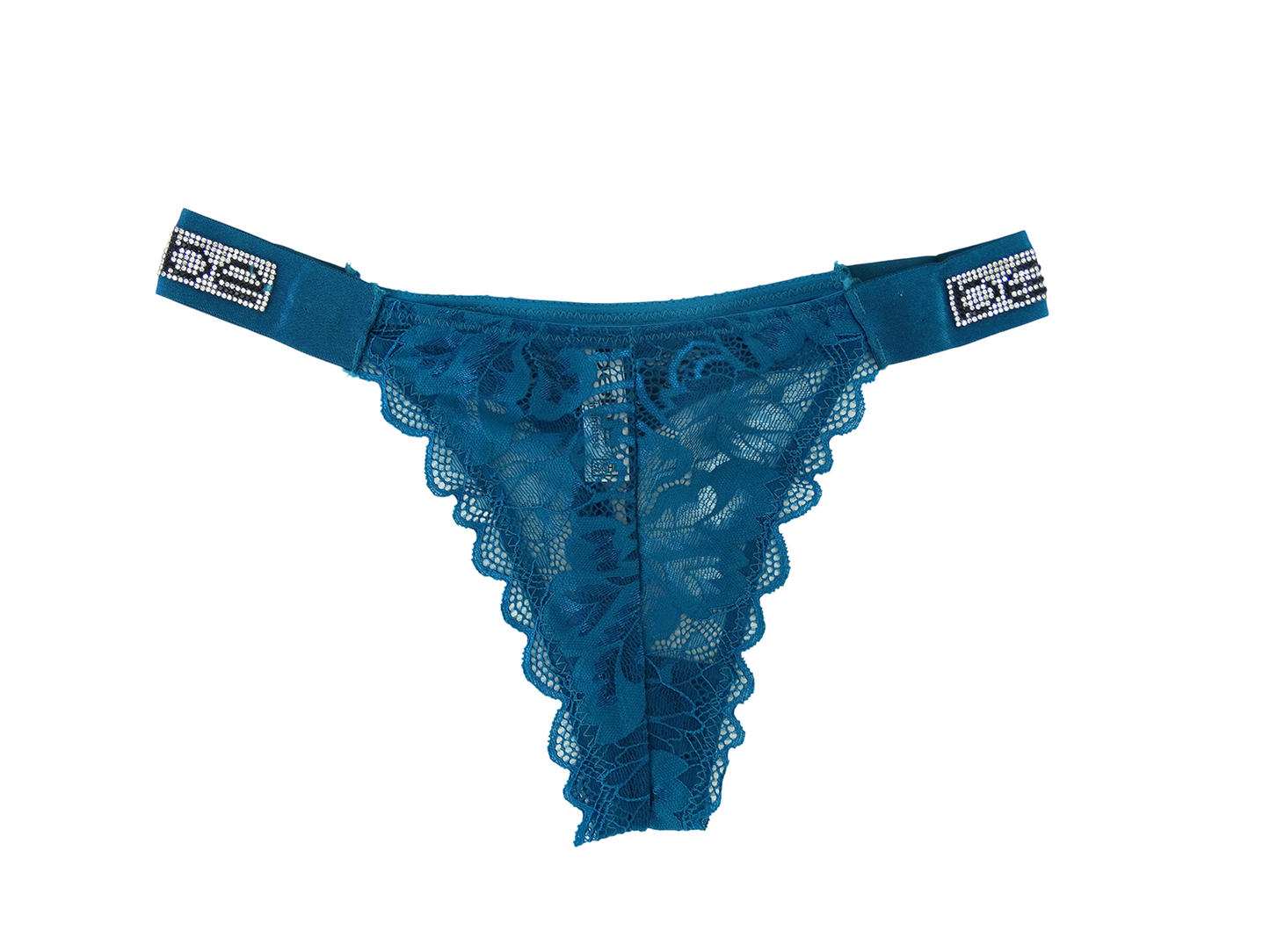 3PKT1145, BEBE, 3pk Lace Thong Deep Lagoon