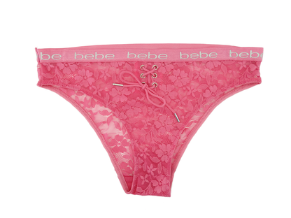 3PKTG580, BEBE, 3pk Lace Panties Sangria