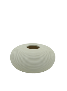 50063, Modern Ribbed Ceramic Vase - 3.75"
