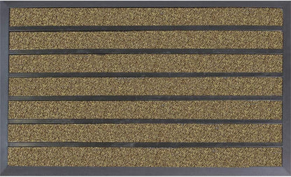 505134, Rectangular Rubber & Polyester Entrance Mat - 60cm x 90cm