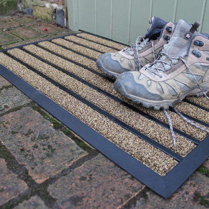 505134, Rectangular Rubber & Polyester Entrance Mat - 60cm x 90cm