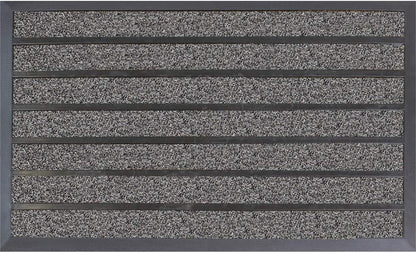 505134, Rectangular Rubber & Polyester Entrance Mat - 60cm x 90cm