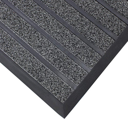 505134, Rectangular Rubber & Polyester Entrance Mat - 60cm x 90cm
