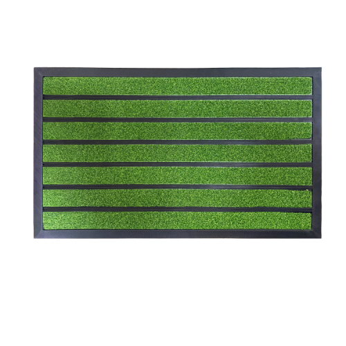 505134, Rectangular Rubber & Polyester Entrance Mat - 60cm x 90cm